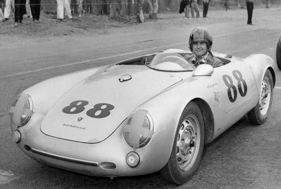  McAfee at Torry Pines before one of his first races in the Porsche 550